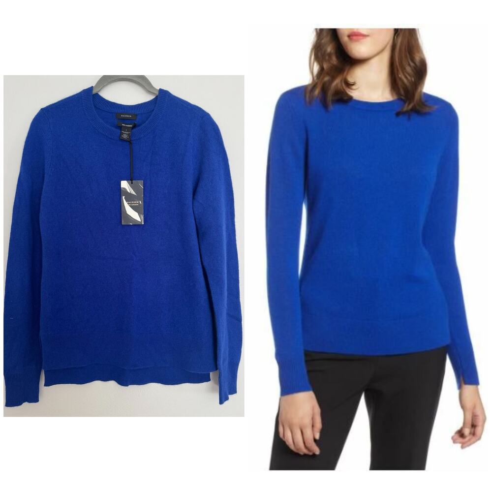 Halogen Crewneck Cashmere Sweater in Blue